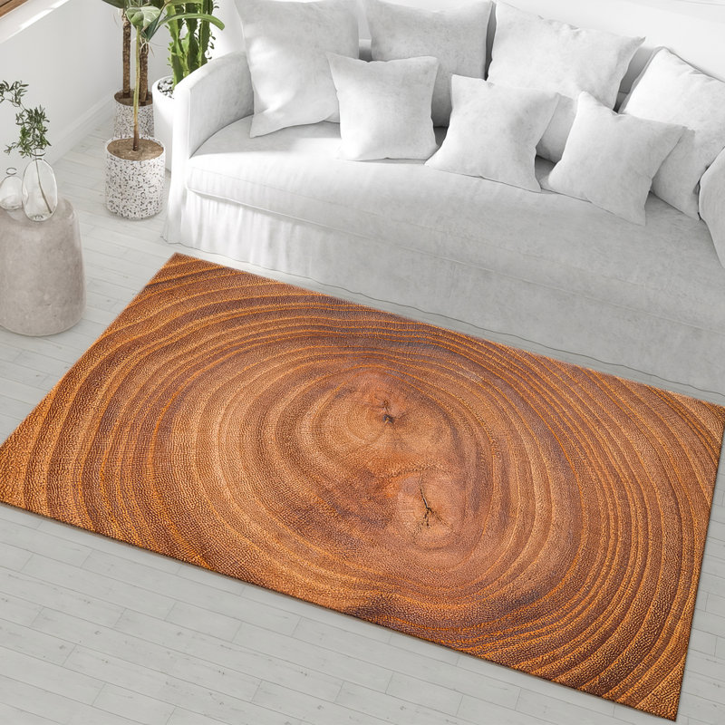 Chic and Plush Printed Rug with Intricate Floral Design in Earth Tone Colors for a Striking Addition to Your Living Room Interior