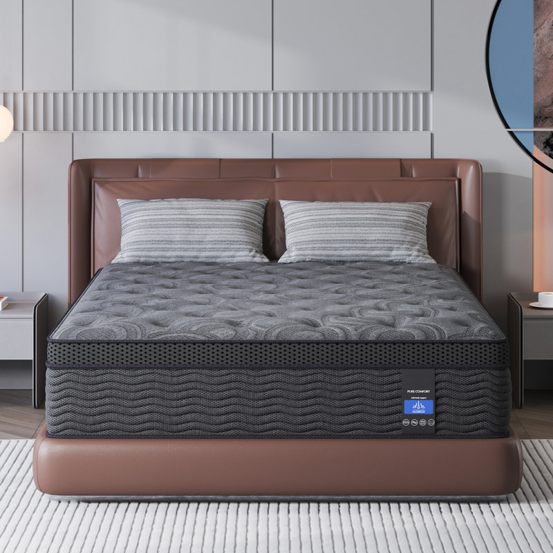 12'' Medium Hybrid Mattress with Cooling Gel Memory Foam Pocket Springs  Mattress in a Box, King, 12"