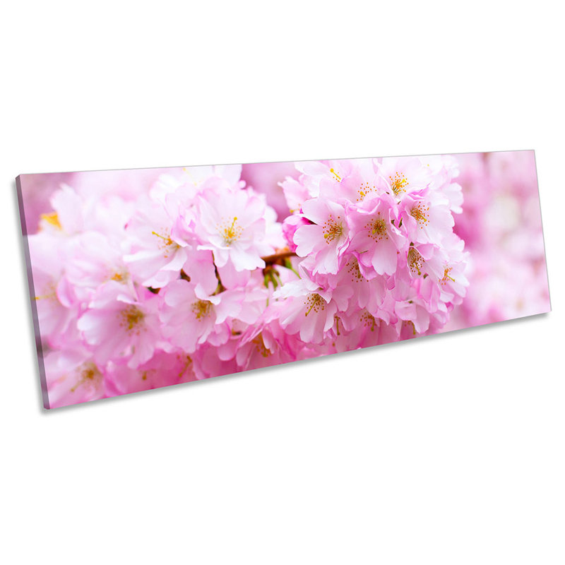 Cherry Blossom Floral - Wrapped Canvas Panoramic Print, 45.72cm H x 137.16cm W