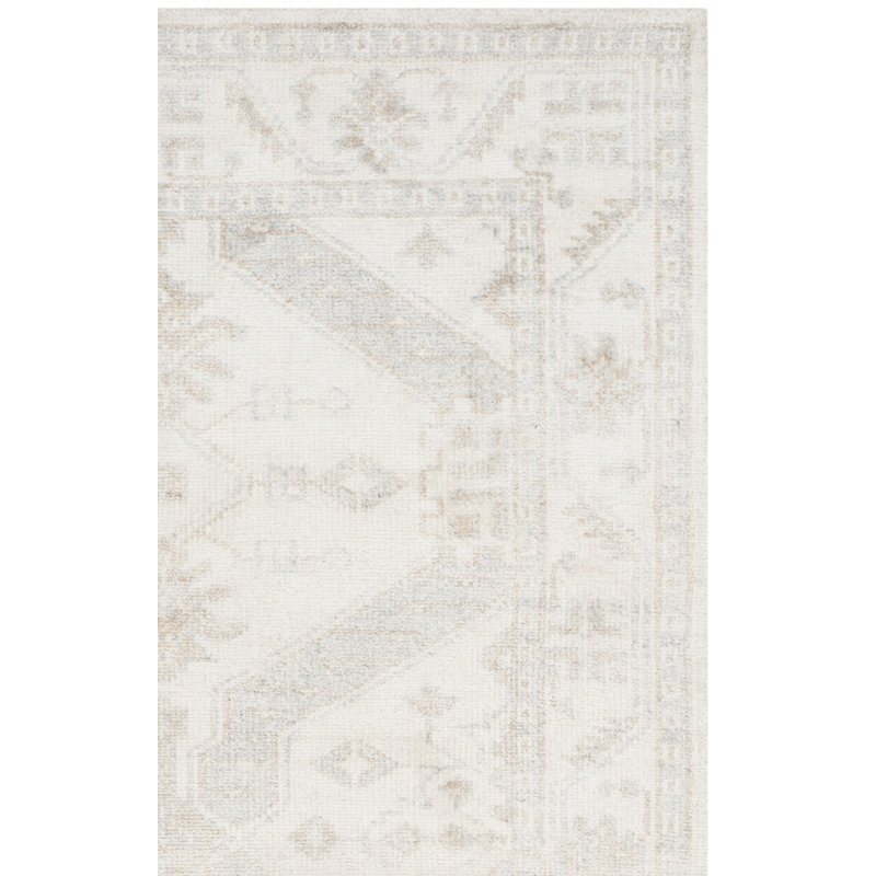 Tapis beige / bleu Moharaja, Rectangle 9 pi x 12 pi