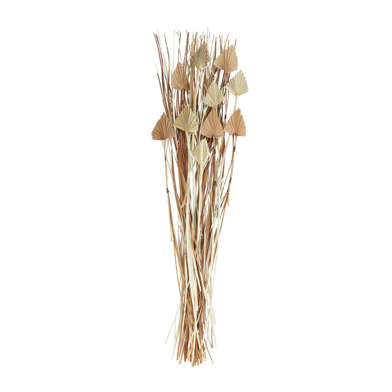 Naes Dried Plant Palm Leaf Decor Brown Natural Foliage with Grass