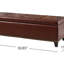 Repose-pieds avec rangement, grand banc de rangement pour repose-pieds de 51 pouces, banc rembourré à l'extrémité du lit avec couvercle à charnières, tabouret long pour repose-pieds dans la chambre du salon