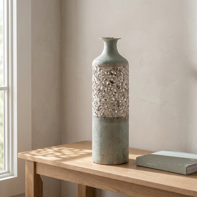 Vase rustique bleu