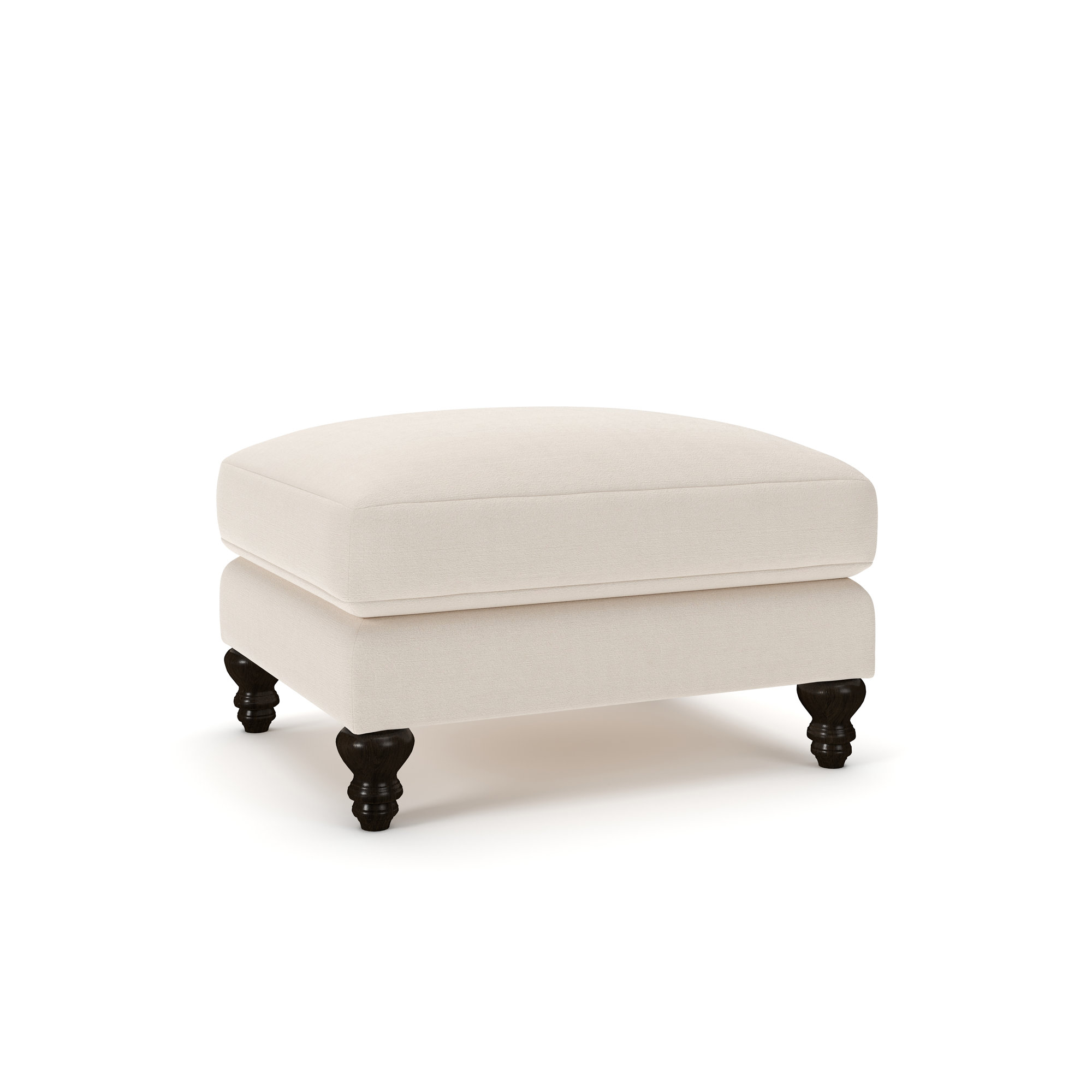 Walters Upholstered Ottoman, Canvas Canvas Sunbrella® Canvas