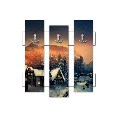 3 - Hook Wall Mounted Coat Rack