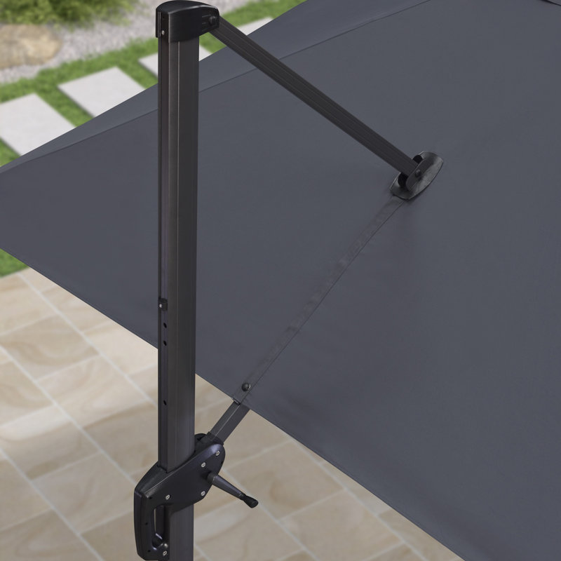 274cm X 335cm Rectangular Cantilever Parasol, Grey