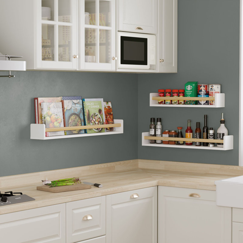Downard 3 Piece Paulownia Floating Shelf