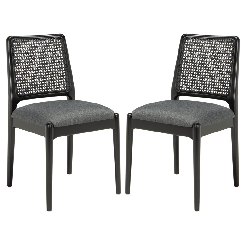 Chaise d'appoint Dinwiddie, Grey leg / Black upholstery