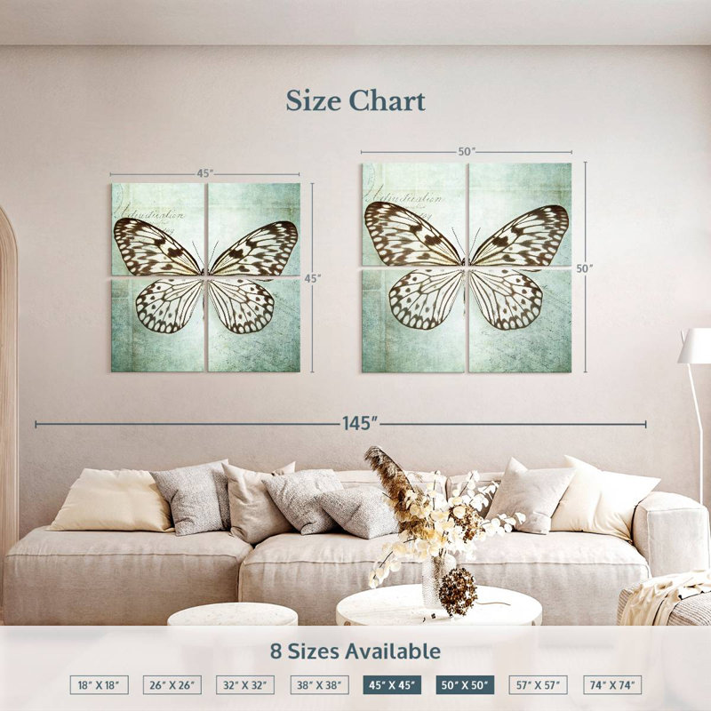 Brampt French Butterfly VI, 45" H x 45" W