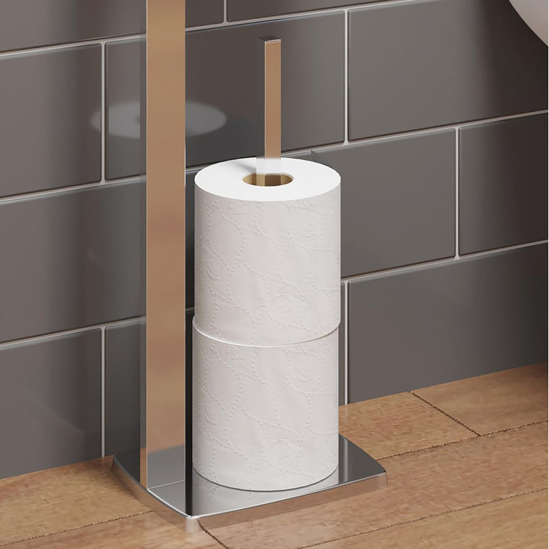Free Standing Toilet Paper Holder, Chrome