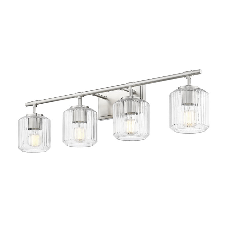 Ensemble de meuble-lavabo 4 lumières Braggs, Nickel brossé