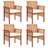 Square 4 - Person Dining Set with Cushions-545941528-545941529