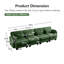Canapés d'angle à compression, canapé modulaire moderne en chenille verte pour la maison