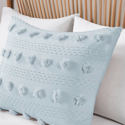 Full/Queen Sized Blue Comforter With 2 Shams And Soft Reverse In For Bed Shams, Unique Design