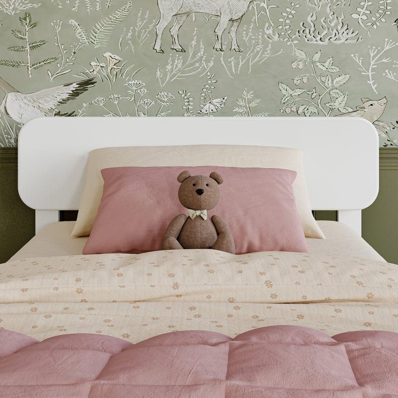 Brianna Solid Wood Headboard, White, Twin