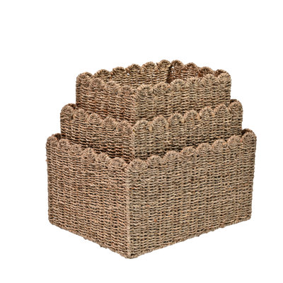 Ensemble de 3 paniers de rangement rectangulaires Arden Coastal Cottage