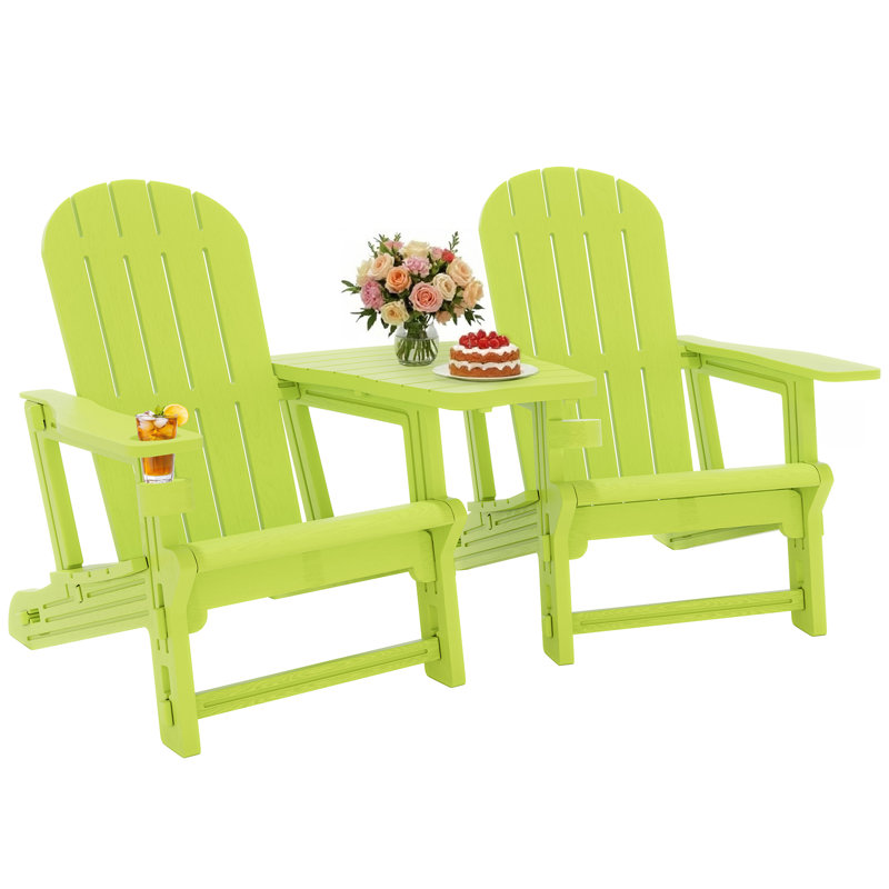 Chaise Adirondack d'extérieur pour 2 personnes, Vert