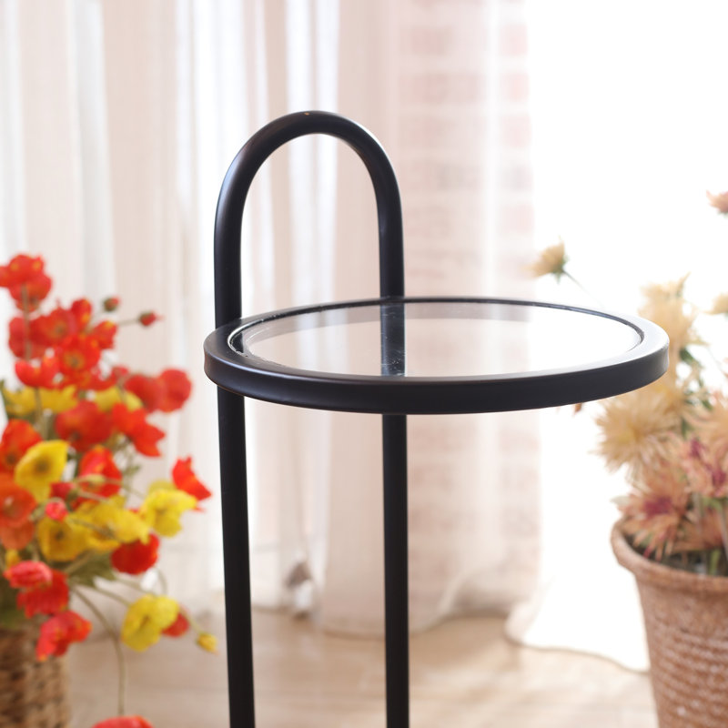 Petite table basse en verre, Noir