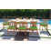 Crelake Rectangular 8 - Person Teak Expansion Table Dining Set with Sunbrella Cushions