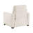 Seira Power Reclining Chair With USB Ports, Beige Chenille, Black Wood