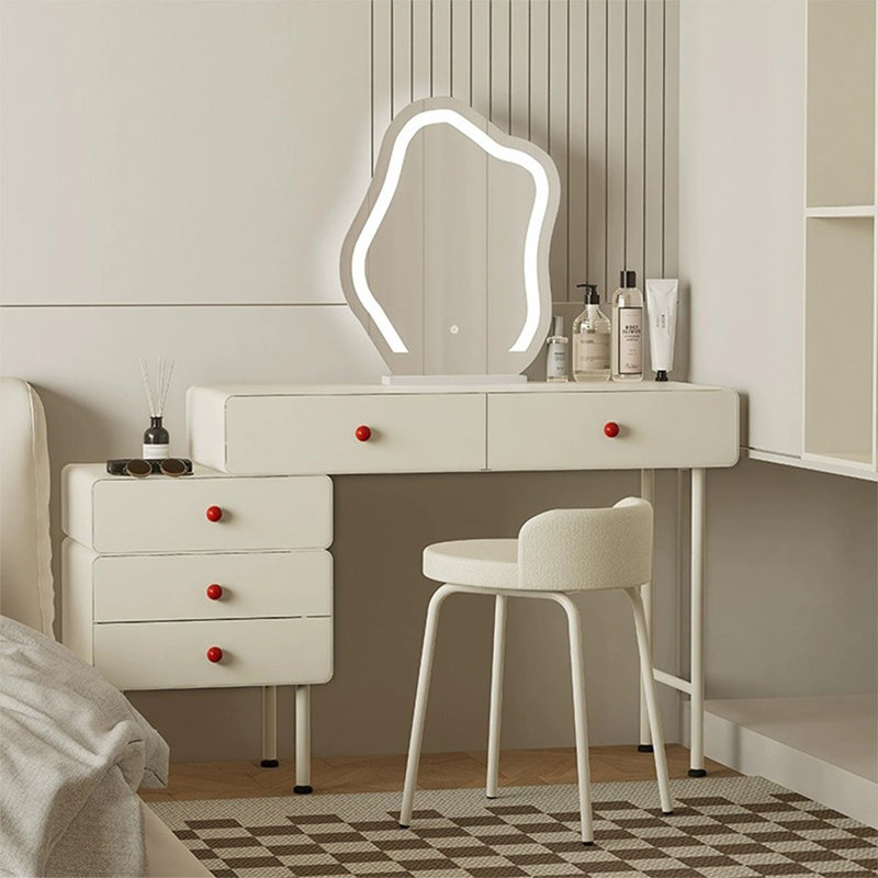 Makeup Vanity with Light mirror,5 drawers,1 chair