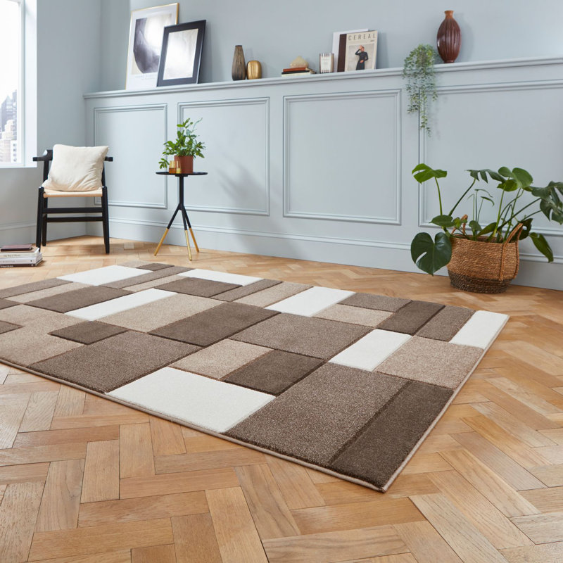 Matrix area rug Machine Woven Rectangle Beige, Rectangle 120 x 170cm