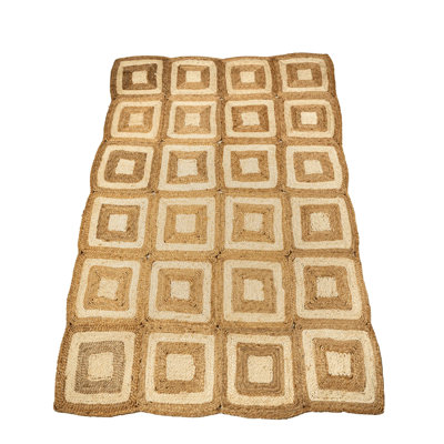 Tapis géométrique tissé à la main