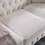 Canapé Chesterfield en tissu beige