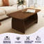 Table basse de salon moderne et minimaliste, double couche rectangulaire de 47 pouces avec fonction de rangement, conception arrondie de sécurité