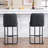 Set Of 2,Modern Upholstered Bar Stool With Button-Tufted Backrest, Counter Height Chair With Sturdy Metal Frame, Comfortable Padded Seat For Kitchen, Bar, Or Dining Room
