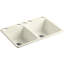 Deerfield 33" L x 22" W Double Basin Drop-In Kitchen Sink with Accessories-13237461-19195777