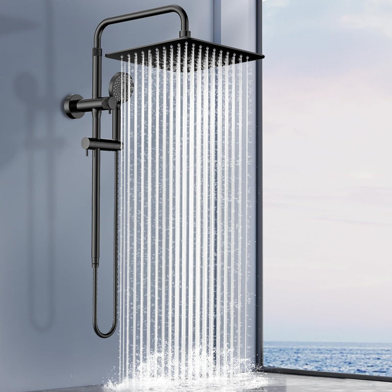 Rain Dual Shower Head 1.75 GPM GPM, Matte Black