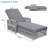 Adjustable Outdoor Reclining Chaise With Armrests And Removable Cushions For Poolside And Garden Relaxation.-1946084152