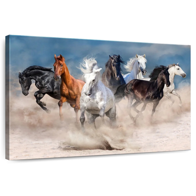 Brampt Running Horses, 8" H x 12" W