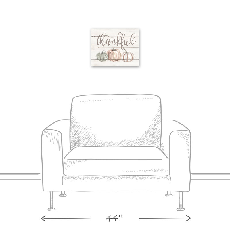 «Thankful White Pumpkins», art textuel sur toile tendue