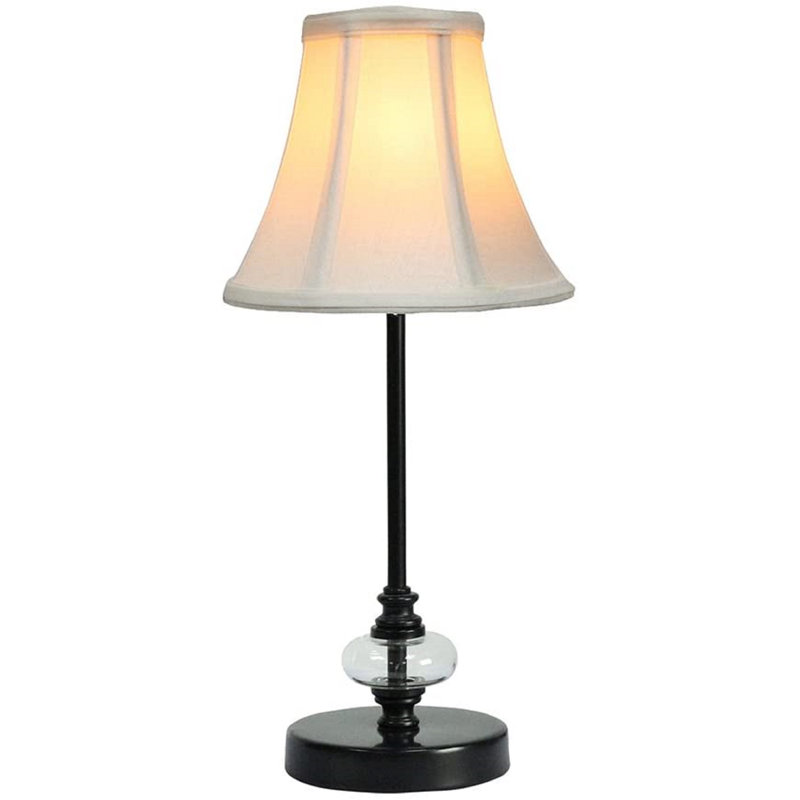 Lampe de table 15 po Sanjay, Blanc cassé, Noir mat