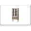 Ensemble de table de salle à manger ronde extensible avec 4 chaises en échelle, porte de verre et présentoir pour une utilisation polyvalente à la maison