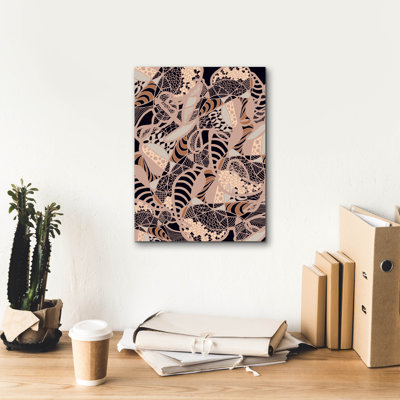 'Colourful Abstract Black Earth Fluctuation' by Sabrina Balbuena, Canvas Wall Art, 12" x 16"