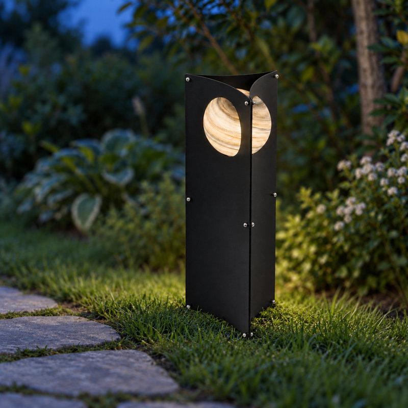 Quankoach Globe Outdoor Bollard Light 60cm