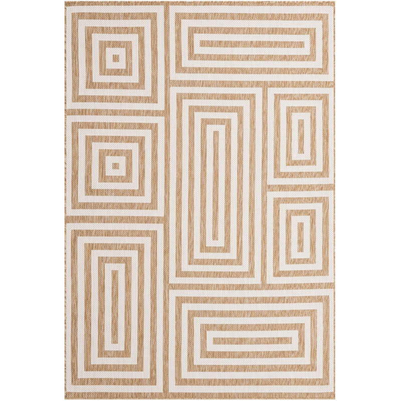 Tapis contemporain de style taupe Bello, Rectangle 6 pi 1 po x 9 pi