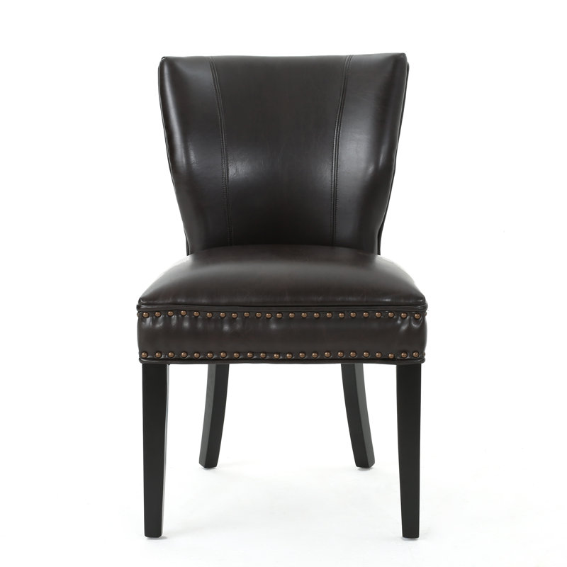 Avilla 19.75 " H Faux Leather Upholstered Side Chair