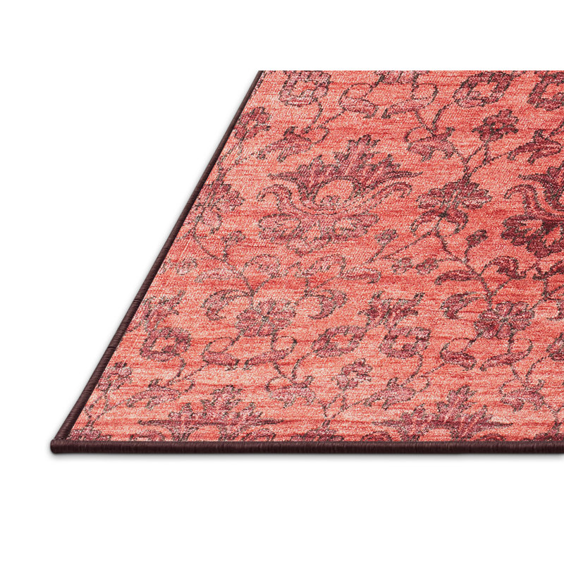 Tapis contemporain rouge, Rectangle 6 pi x 9 pi