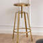 Goose Swivel Adjustable Height Bar Stool with Stainless Steel Frame