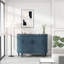 Buffet courbé moderne, parfait pour un rangement élégant dans le salon, la cuisine ou la chambre à coucher