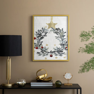 Christmas Holiday Art CMXXXII Framed Print - Solid Wood
