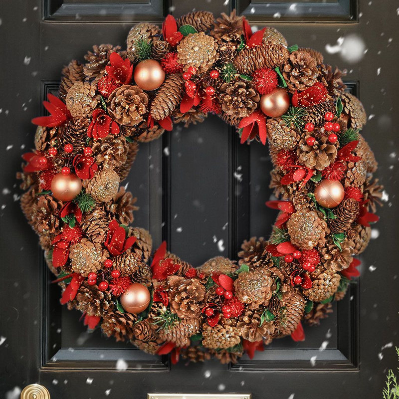 Dried Pinecones 50cm Wreath