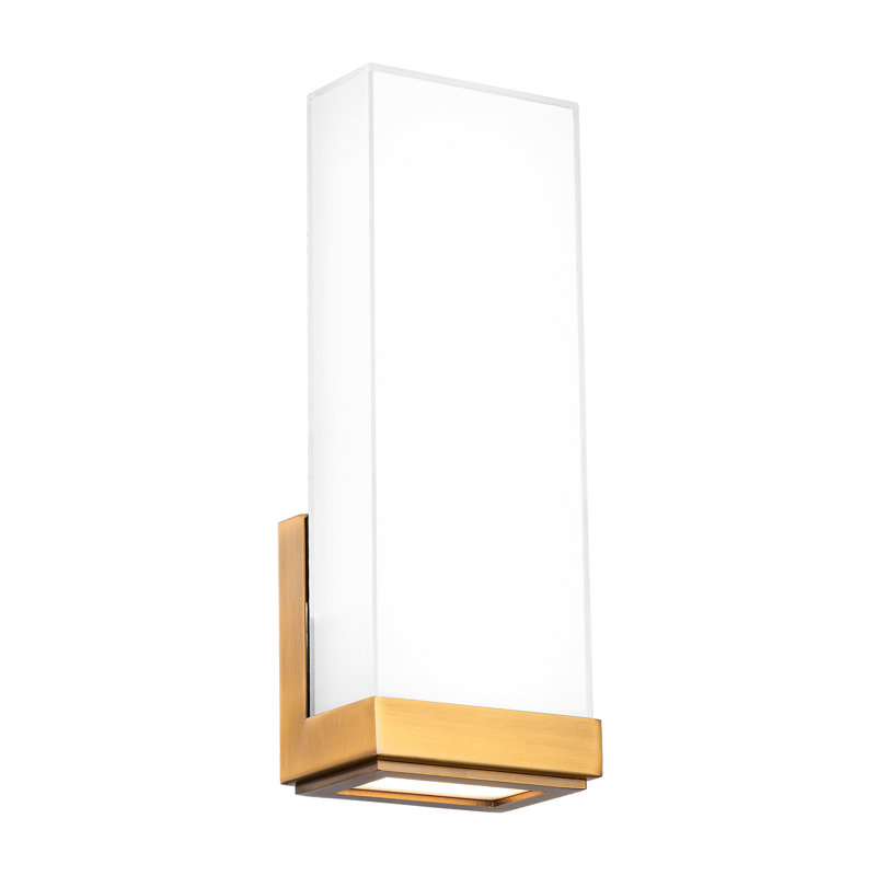 Plafonnier encastré à 1 lumière DEL à intensité variable Coltrane, Laiton vieilli, 2700 K