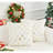 Gold Christmas Trees Pillow Covers 18X18 Set Of 2 White Xmax Soft Faux Fur Throw Pillowcases Winter Holiday Decorative Cushion Cases For Sofa Couch Home Decor