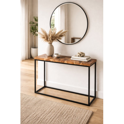 Jerie 40'' Solid Wood Top Console Table