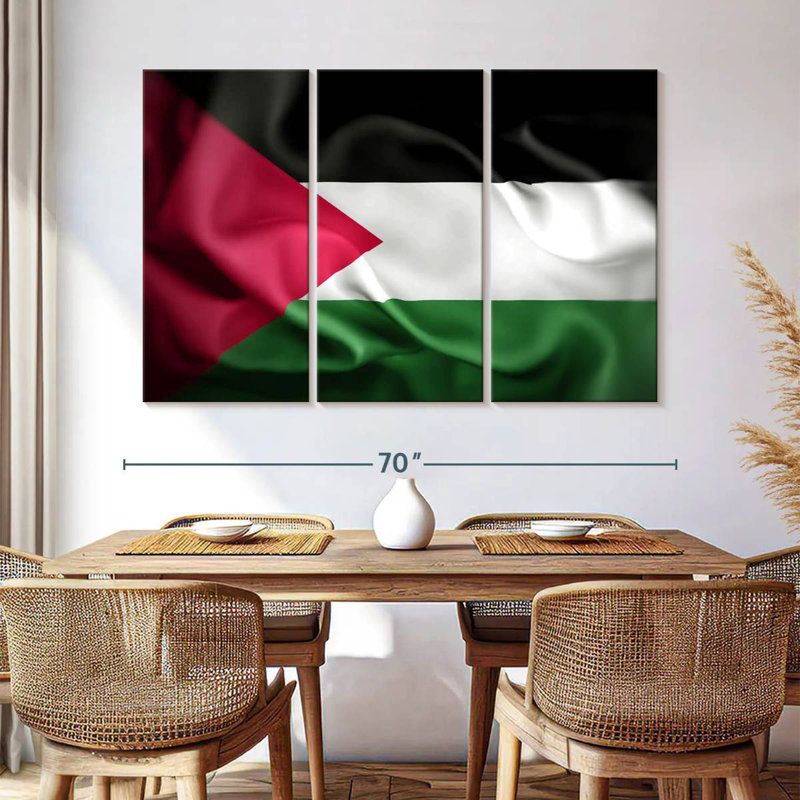 Borges Palestine Flag Close-Up, 42" H x 65" W
